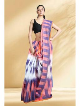 Arhi - Women Multi-Color Cotton Blend Woven Saree Without Blouse