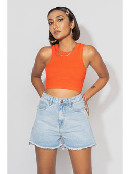 FREAKINS - Light Blue Denim Shorts