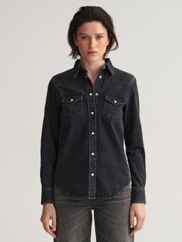 GANT - Women Solid Black Shirt