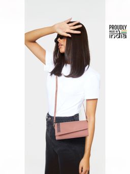 The Clownfish - Womens Purse Sling Bag with Card Slots - Pink