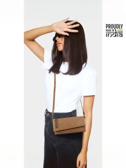 The Clownfish - Womens Wallet Sling Bag (Brown)