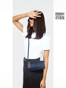 The Clownfish - Womens Wallet Sling Bag (Navy Blue)