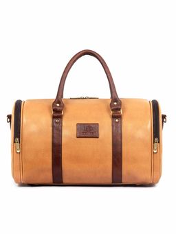 The Clownfish - Vegan Leather 30L Women Travel Duffle Bag (Beige)