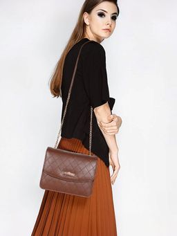 The Clownfish - Polyester Crossbody Sling Bag for Women (Tan)