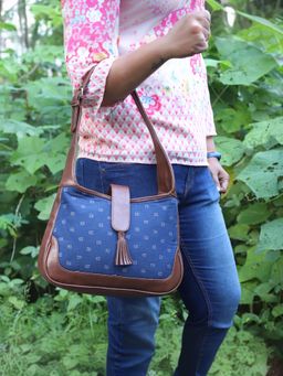 The Clownfish - Faux Leather Handbag for Women for Office/College - Blue