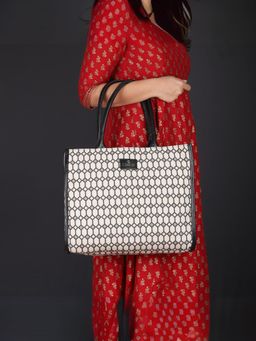 The Clownfish - Faux Leather Women 14 Inch Laptop Tote Bag for Office