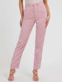 Guess - Women Pink Solid Regular Fit Jeans