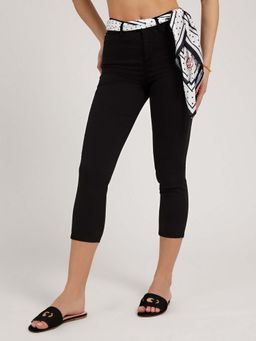 Guess - Women Black Solid Regular Fit Jeans
