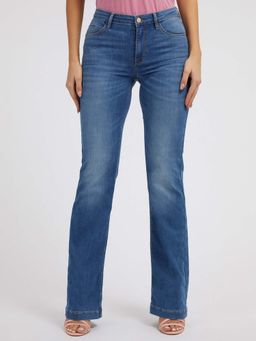 Guess - Women Blue Solid Straight Fit Jeans