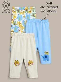 Hopscotch - 3-Packs Wild Friends Cotton Pants