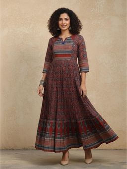 Varanga - Rust Printed Regular Fit Kurta