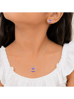 RUHA JEWELS - Ocean Pearl Shell Girls Silver Adjustable Jewellery Set (2-12 Years)