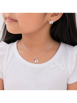 RUHA JEWELS - Lucky Elephant Girls Sterling Silver Adjustable Jewellery Set (2-12 Years)