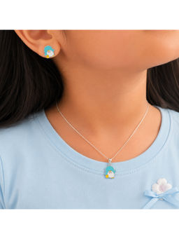 RUHA JEWELS - Happy Penguin Girls Sterling Silver Adjustable Jewellery Set (2-12 Years)