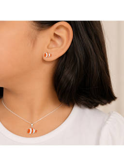 RUHA JEWELS - Clownfish Girls 925 Sterling Silver Adjustable Jewellery Set (2-12 Years)