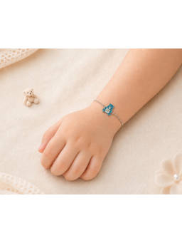 RUHA JEWELS - Cuddly Bear Girls 925 Sterling Silver Adjustable Bracelet (2-12 Years)