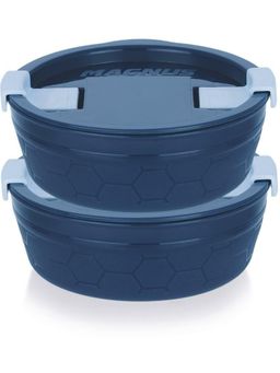 MAGNUS - Steel Plastic Utility Lunch Boxes (Pack of 2)