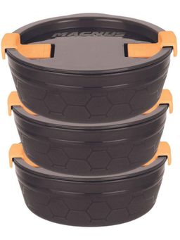 MAGNUS - Steel Plastic Utility Lunch Boxes (Pack of 3)