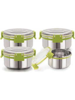 MAGNUS - Steel Plastic Grocery Lunch Boxes (Pack of 4)