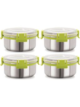 MAGNUS - Steel Plastic Grocery Lunch Boxes (Pack of 4)