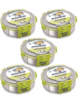 MAGNUS - Steel Plastic Grocery Lunch Boxes (Pack of 5)