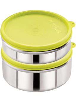MAGNUS - Steel Plastic Utility Lunch Boxes (Pack of 2)