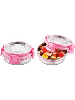 MAGNUS - Steel Plastic Fridge Lunch Boxes (Pack of 2)