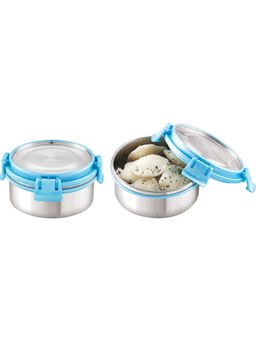 MAGNUS - Steel Plastic Fridge Lunch Boxes (Pack of 2)