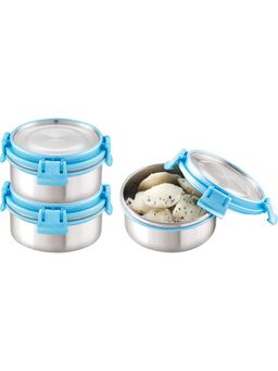 MAGNUS - Steel Plastic Fridge Lunch Boxes (Pack of 3)