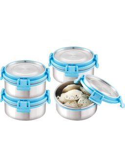 MAGNUS - Steel Plastic Fridge Lunch Boxes (Pack of 4)