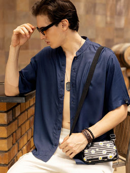 Bewakoof - Men Blue Super Loose Fit Shirt