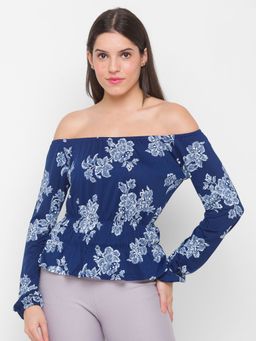 Globus - Navy Printed Top