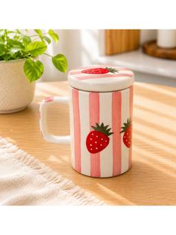 Nilaya Decor - Berry cozy mug (with Lid)