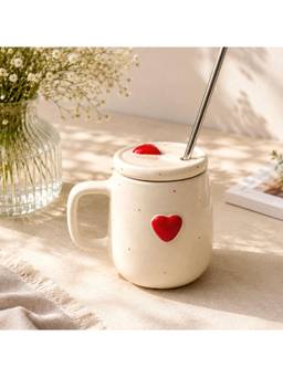 Nilaya Decor - Love at first sip sipper (cum mug) with straw