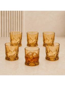 nestcase - Wavy Whiskey Glasses Pack of 6 - 300 ml