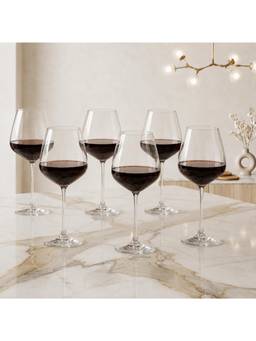 nestcase - Premium Crystal Wine Glass Pack of 6 - 455 ml