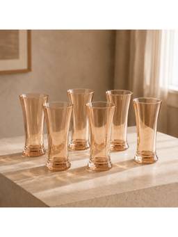 nestcase - Golden Tall Cocktail Glass Pack of 6 - 300 ml