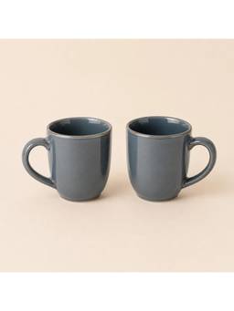 nestcase - Grey Blue Ceramic Coffee Mug Pack of 2 120 ml