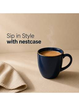 nestcase - Midnight Blue Ceramic Coffee Mug Pack of 2 120 ml
