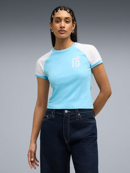 Puma - Future Archive Womens Slim Ringer Crop T-Shirt