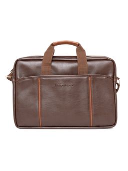 MBOSS - Faux Leather 15.6 Inch Laptop Messenger Bag