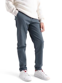 RARE ONES - Boys Arne-K Dusky Blue Cotton Solid Regular Fit Trouser