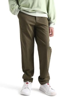 RARE ONES - Boys Arne-K Olive Cotton Solid Regular Fit Trouser