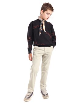RARE ONES - Boys Smart-K Light Beige Cotton Solid Regular Fit Trouser