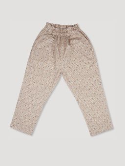 EARLY SUNDAY - Adrien 30S Cotton Twill Miny Flowers Print Beige Leggings