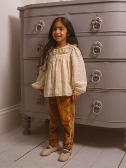 EARLY SUNDAY - Adrien Dyed Cotton Velvet Brown Trouser