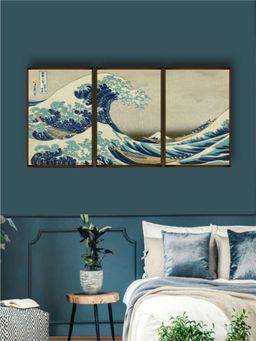 The Art House - Abstract Painting Multicolor (Set of 3) (60X30 Inches)