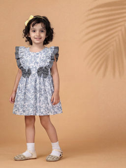Cookie Pookie - Double Ruffle Cool Blue Frock