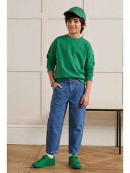 Tales & Stories - Boys Blue Barrel Fit Jeans