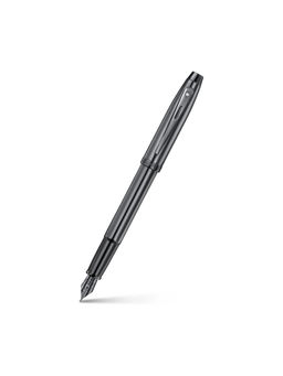 Sheaffer - 100 9375 Gunmetal Grey Fountain Pen with Shiny Grey Pvd Trims - Fine